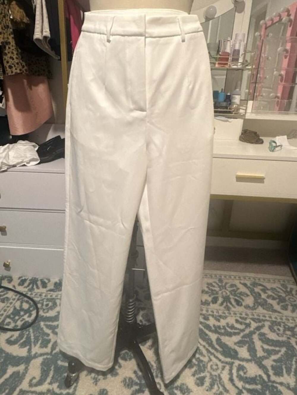 COMMENSE White Tailored Trousers Size XS